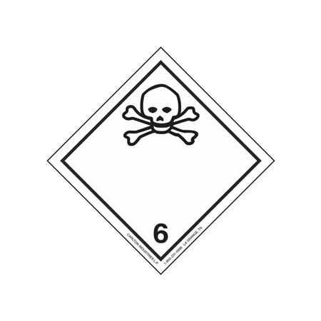 Transport Pictogram 4" Label - Class 6 Poison/Toxic